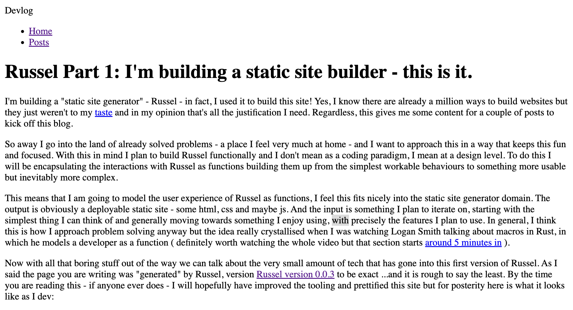 Russel at v0.0.3